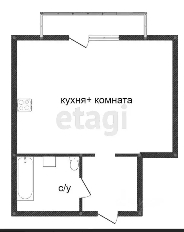 Студия Краснодарский край, Анапа Парковая ул., 61к3 (26.0 м) - Фото 1