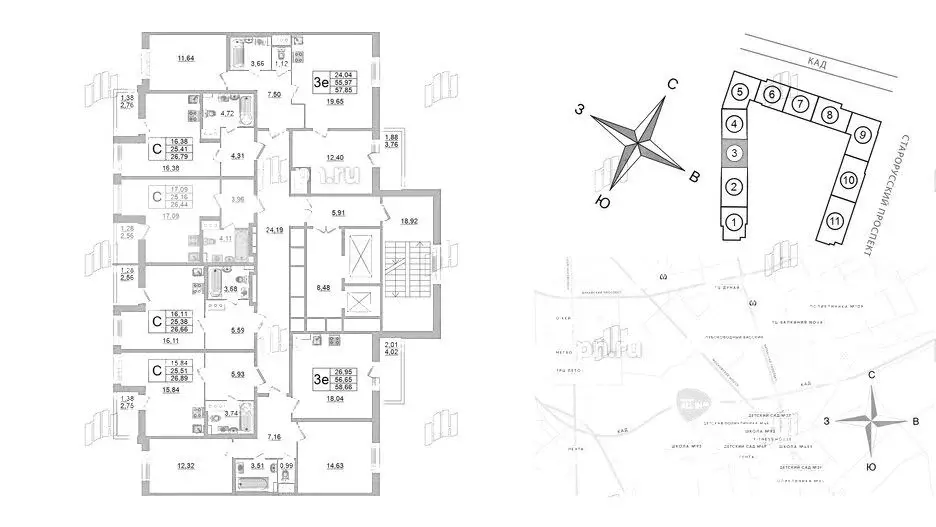 Студия Санкт-Петербург пос. Шушары,  (26.89 м) - Фото 2