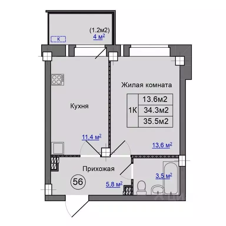 1-к кв. Псковская область, Псковский район, Завеличенская волость, д. ... - Фото 1