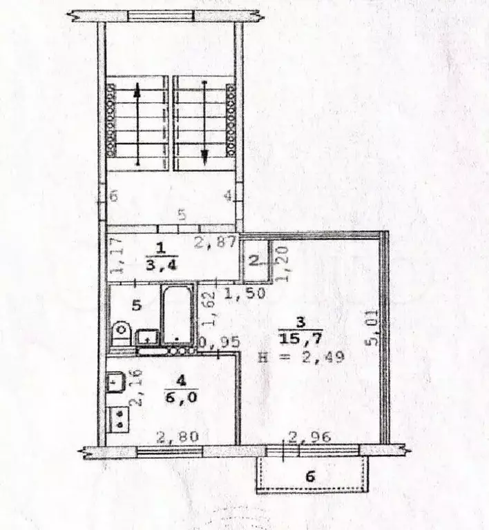 1-к. квартира, 28,4 м, 2/5 эт. - Фото 0