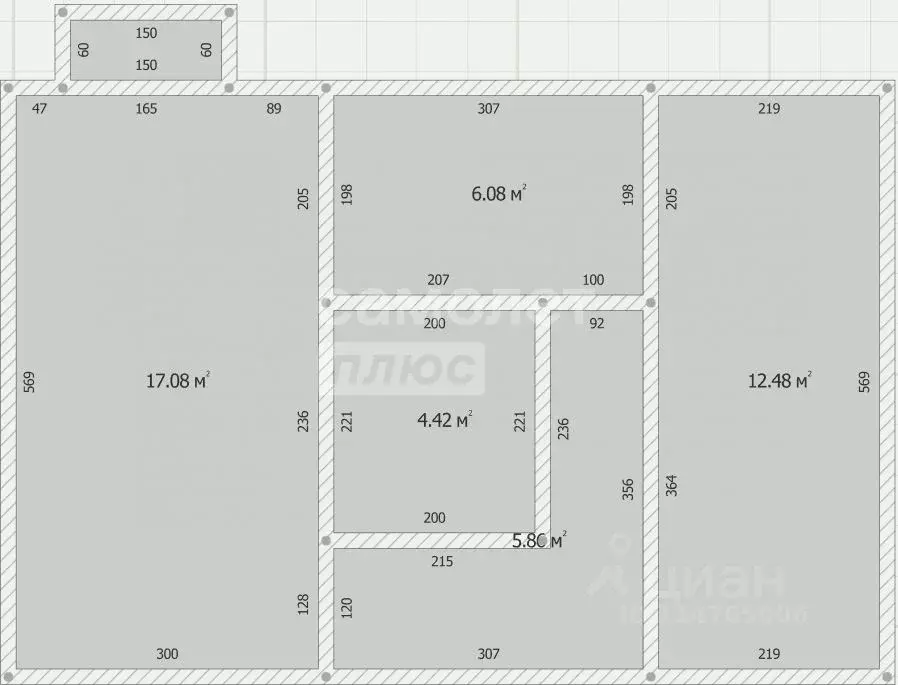 2-к кв. Башкортостан, Салават ул. Калинина, 2 (45.6 м) - Фото 1