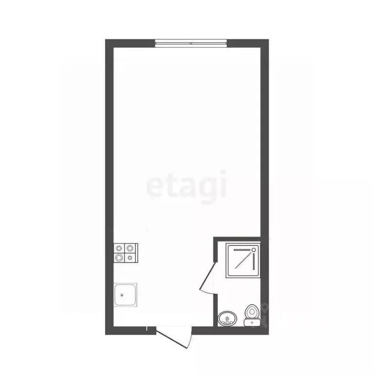 Студия Тюменская область, Тюмень ул. Энергетиков, 47 (17.6 м) - Фото 0