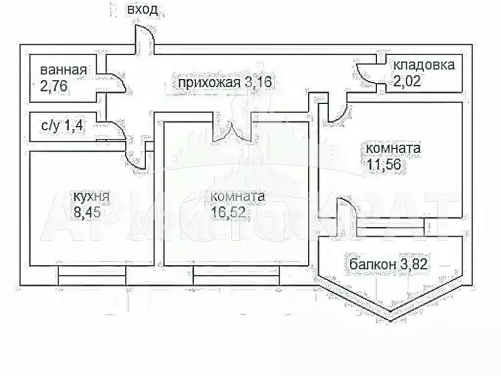 2-к кв. Приморский край, Владивосток Камская ул., 5 (50.6 м) - Фото 1