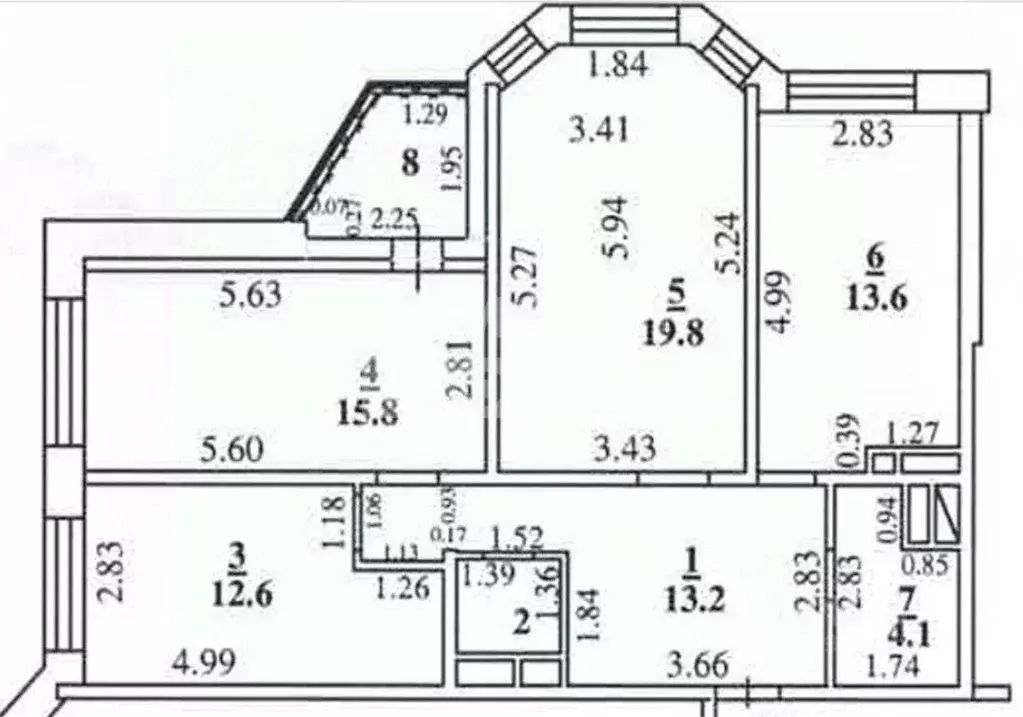 3-к кв. Липецкая область, Липецк ул. Лутова, 11 (80.1 м) - Фото 2