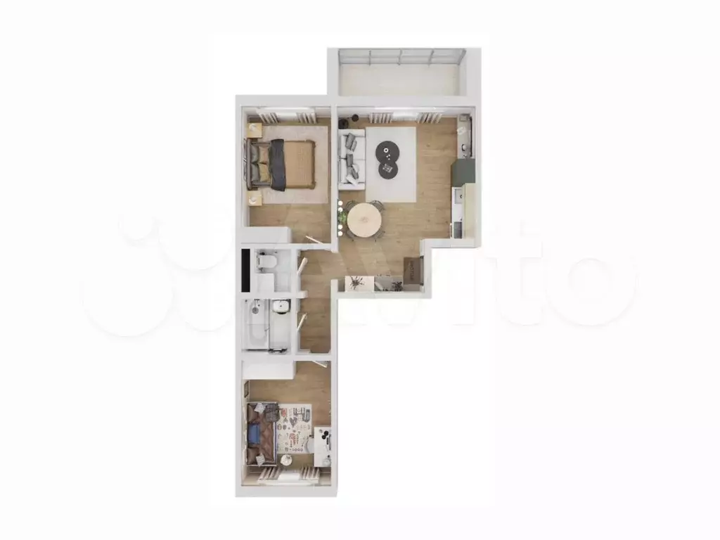 2-к. квартира, 56 м, 3/10 эт. - Фото 0