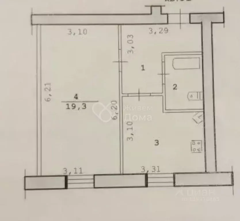 1-к кв. Волгоградская область, Волгоград Жилгородок мкр, ул. ... - Фото 2