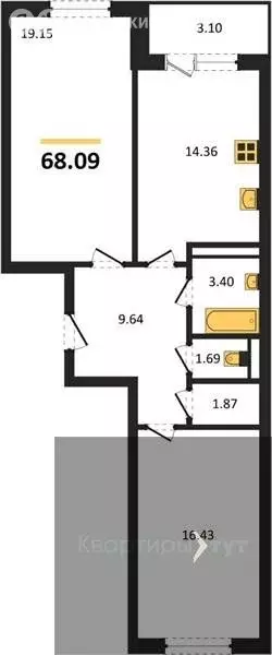 2-комнатная квартира: Воронеж, улица 45-й Стрелковой Дивизии, 113 ... - Фото 1