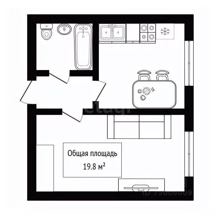 1-к кв. Алтай, Горно-Алтайск ул. Григория Чорос-Гуркина (19.8 м) - Фото 2