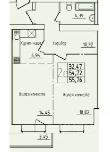 2-к кв. Архангельская область, Северодвинск просп. Труда, 76 (55.76 м) - Фото 0