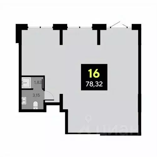 Офис в Тюменская область, Тюмень ул. Андрея Приказнова, 2 (78 м) - Фото 1