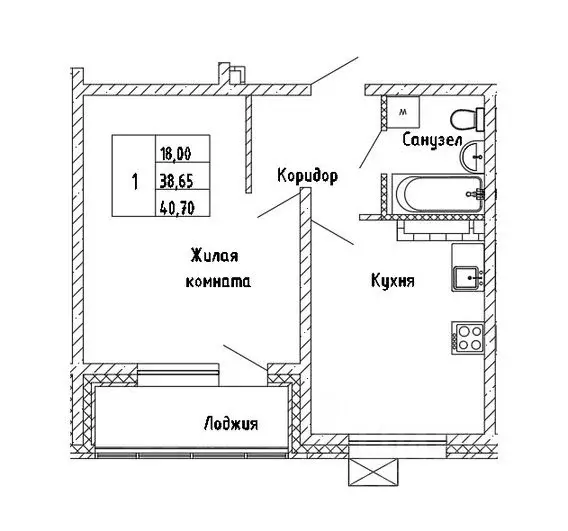 1-к кв. Сахалинская область, Южно-Сахалинск Горизонт жилой комплекс ... - Фото 1