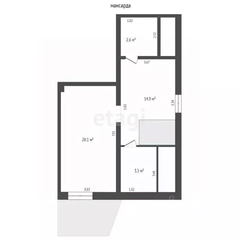 2-к кв. Ямало-Ненецкий АО, Тарко-Сале Пуровский район, ул. Миронова, ... - Фото 2