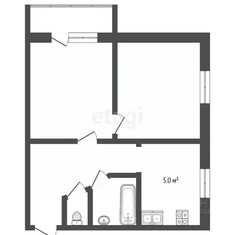 2-к кв. Владимирская область, Муром Орловская ул., 15 (40.9 м) - Фото 0