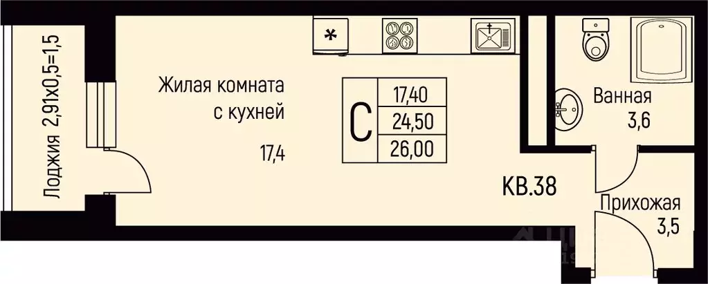 Студия Краснодарский край, Краснодар пос. Березовый, пос. Прогресс, ... - Фото 1