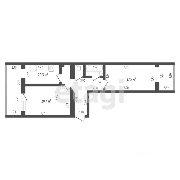 2-к кв. Краснодарский край, Ейск ул. Горького (94.0 м) - Фото 2
