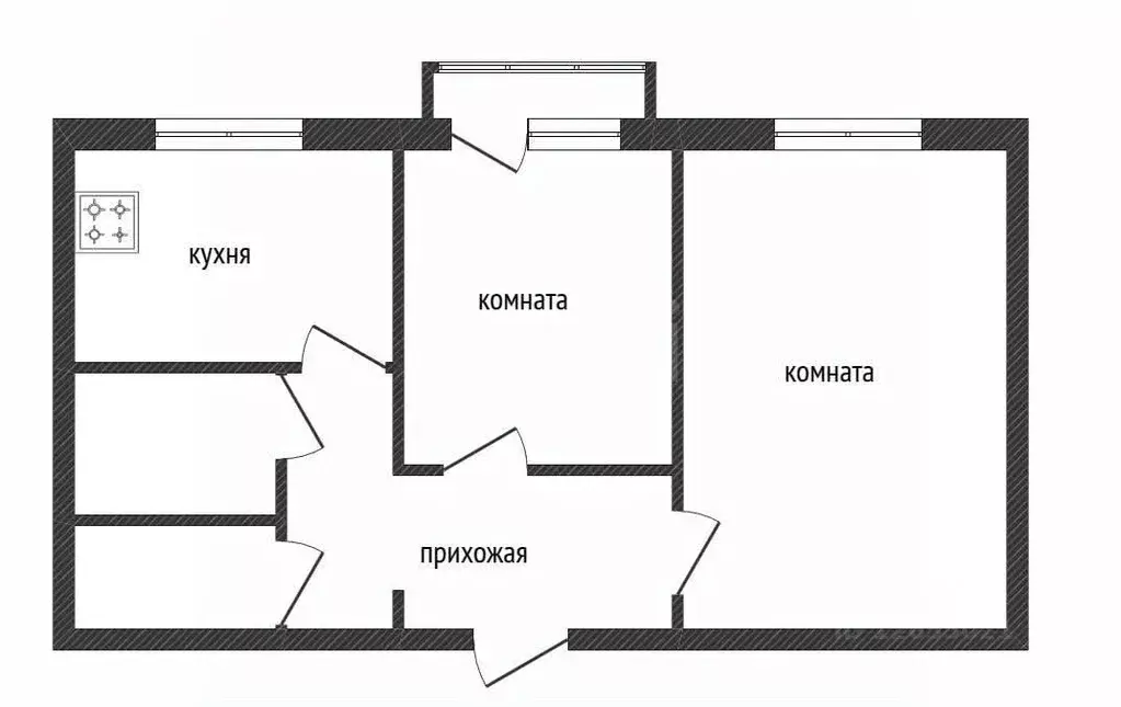 2-к кв. Костромская область, Кострома пос. Первомайский, ул. Боровая, ... - Фото 1