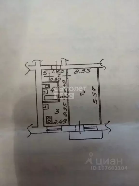 1-к кв. Липецкая область, Липецк Липовская ул., 5 (32.0 м) - Фото 2