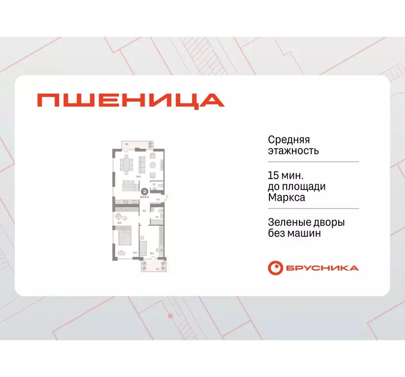 2-комнатная квартира: Новосибирский район, рабочий посёлок Краснообск, ... - Фото 1