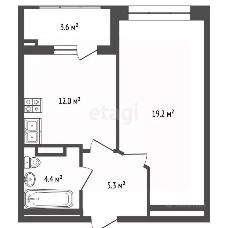1-к кв. Ростовская область, Ростов-на-Дону Левобережье жилой комплекс ... - Фото 2