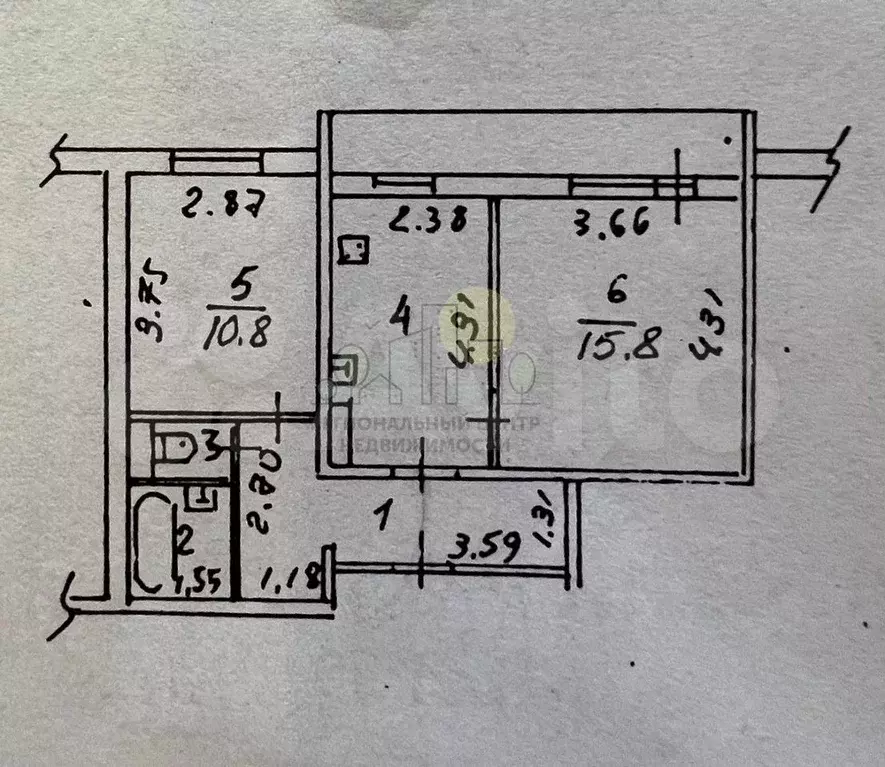 2-к. квартира, 48,4 м, 3/9 эт. - Фото 0