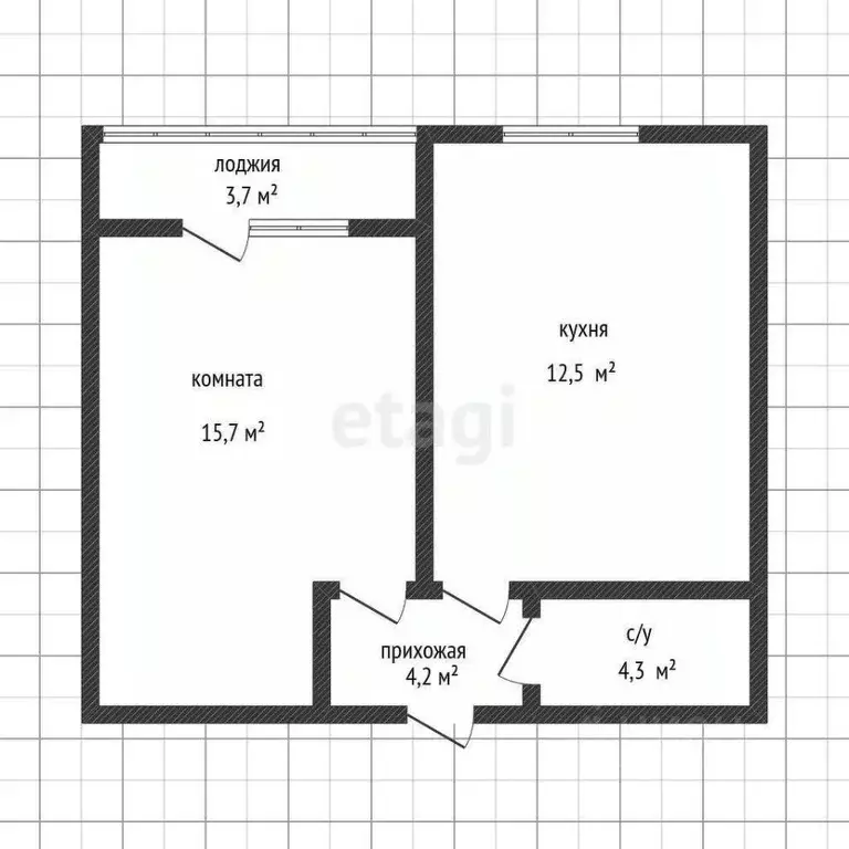 1-к кв. Краснодарский край, Горячий Ключ ул. Ярославского, 111А (40.4 ... - Фото 1