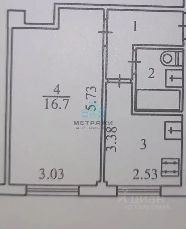 1-к кв. Калужская область, Калуга ул. Гурьянова, 37 (30.5 м) - Фото 2