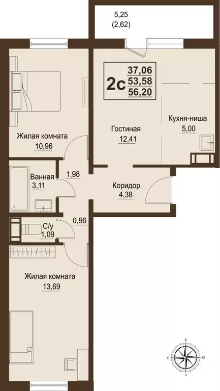 3-к кв. Челябинская область, Челябинский городской округ, пос. ... - Фото 0