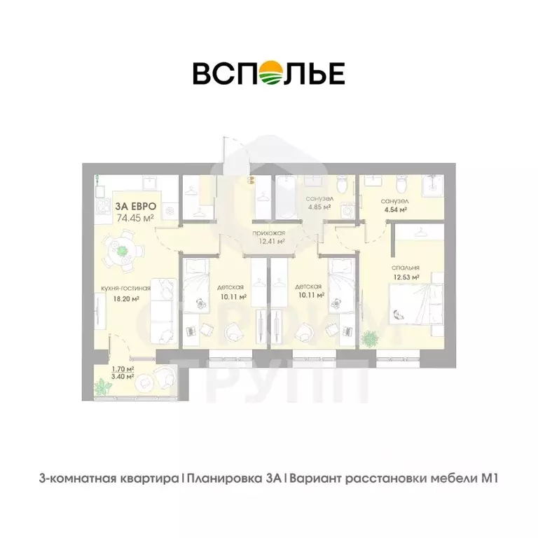 3-к кв. Владимирская область, Суздаль  (74.45 м) - Фото 0
