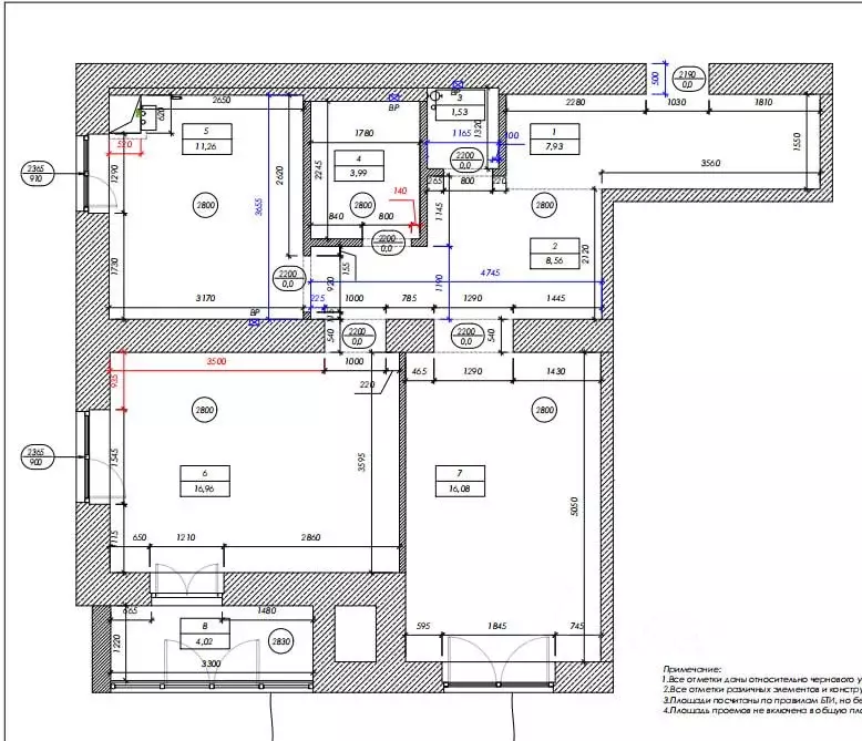 2-к кв. Калужская область, Калуга Резервный пер., 11 (70.33 м) - Фото 2