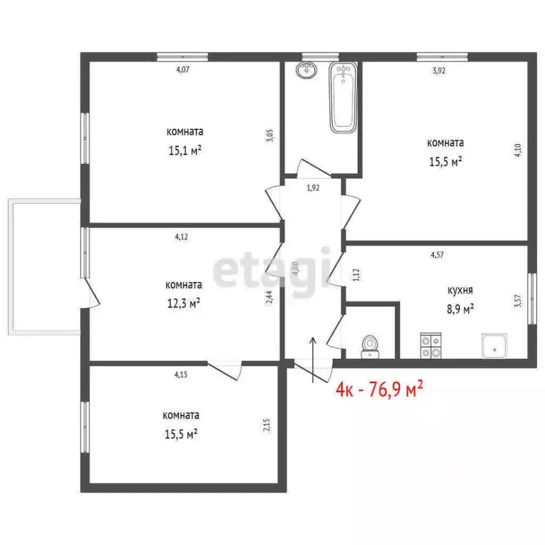 4-к кв. Свердловская область, Екатеринбург ул. Декабристов, 16-18литЖ ... - Фото 1