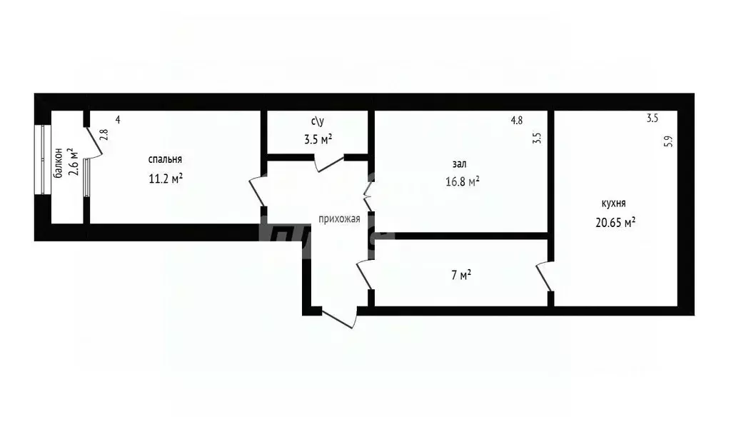 2-к кв. Дагестан, Дербент ул. Расулбекова, 10А (54.0 м) - Фото 2