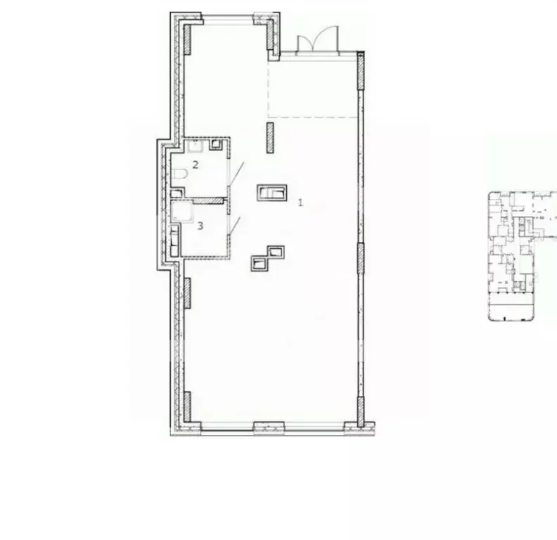 Помещение свободного назначения в Москва наб. Марка Шагала, 15к1 (102 ... - Фото 2
