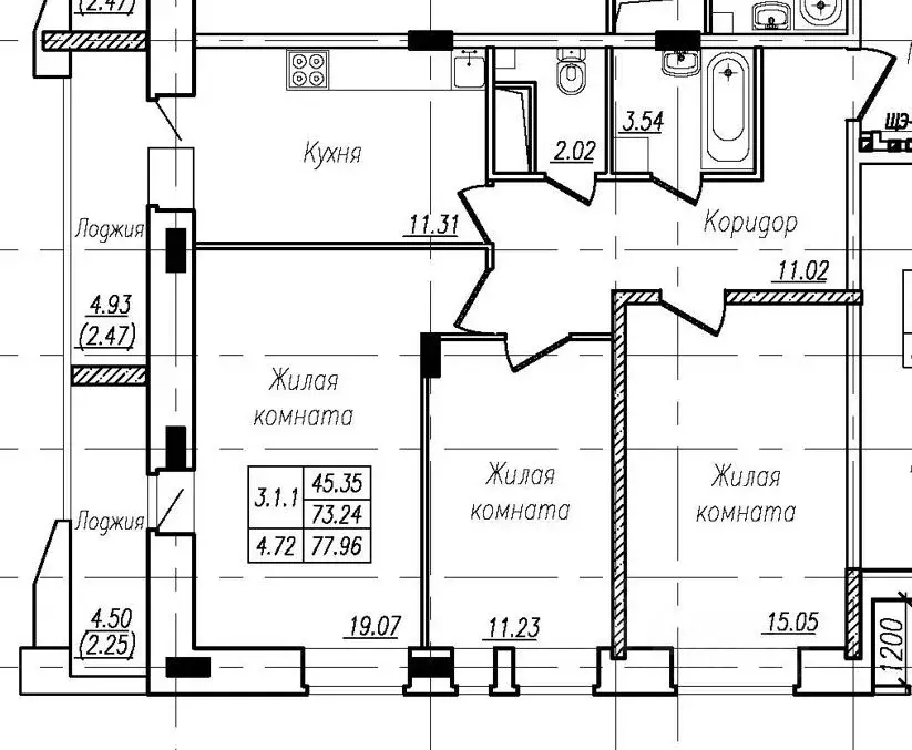 3-к кв. Чувашия, Чебоксары ул. Фридриха Энгельса, 27А (77.96 м) - Фото 0