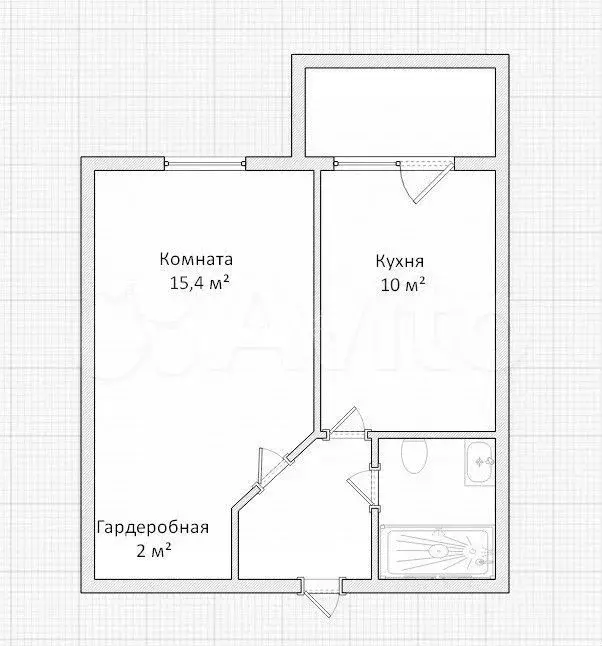 1-к. квартира, 36 м, 8/10 эт. - Фото 0