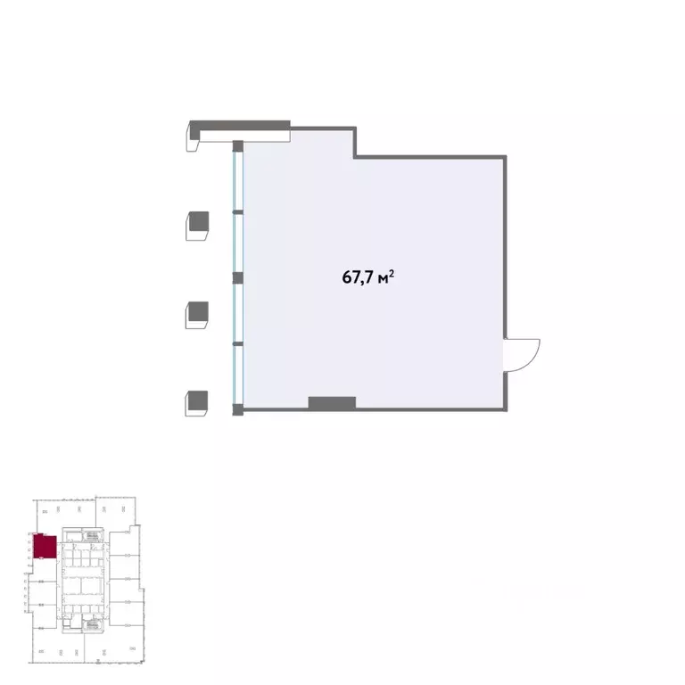 Офис в Москва Кинематографический кв-л,  (68 м) - Фото 2