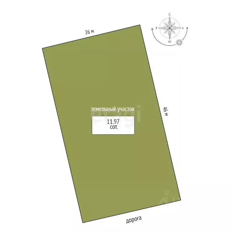 Участок в Мордовия, Лямбирский район, с. Берсеневка  (11.97 сот.) - Фото 2