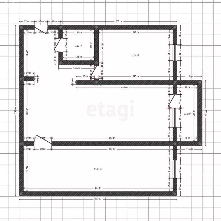 2-комнатная квартира: Улан-Удэ, улица Сенчихина, 20 (45.1 м) - Фото 1