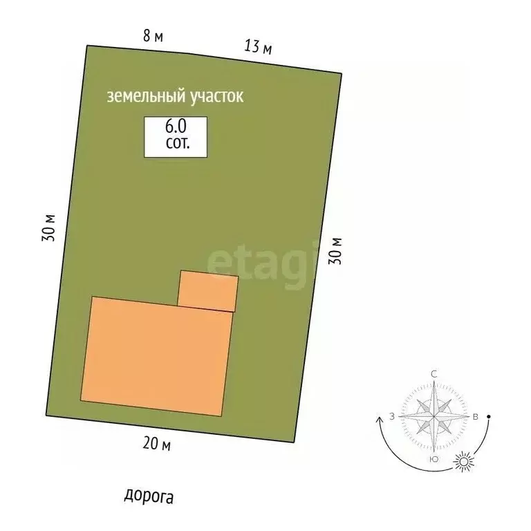 Участок в Костромская область, Кострома ул. 2-я Загородная, 18 (6.0 ... - Фото 2