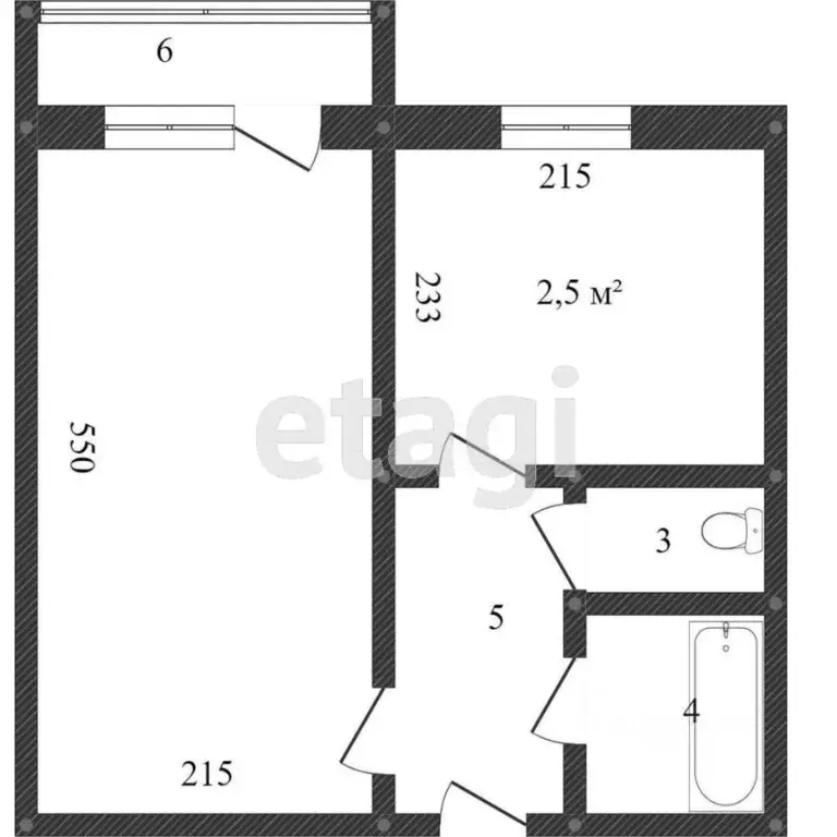 1-к кв. Белгородская область, Белгород бул. Юности, 21 (34.0 м) - Фото 2