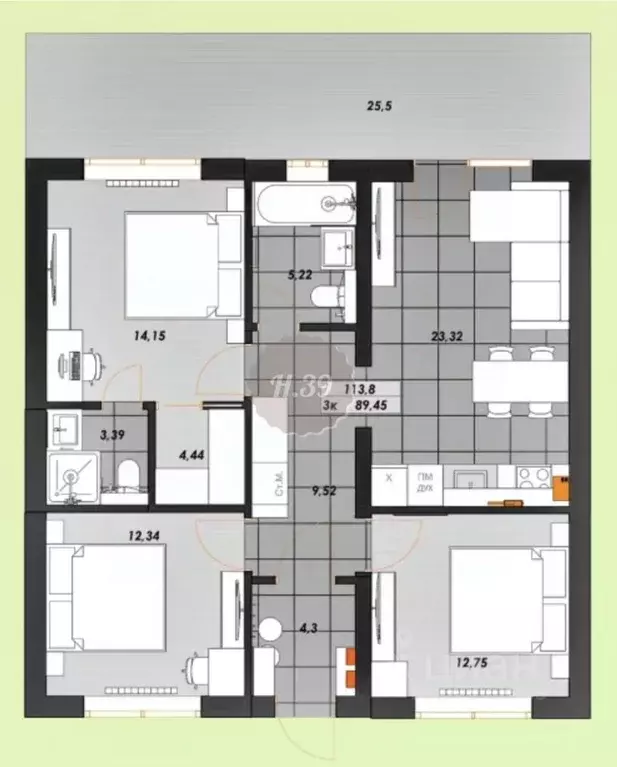 Дом в Калининградская область, Гурьевский муниципальный округ, пос. ... - Фото 2
