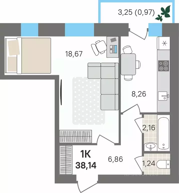 1-к кв. Пермский край, Пермский муниципальный округ, с. Култаево ул. ... - Фото 1