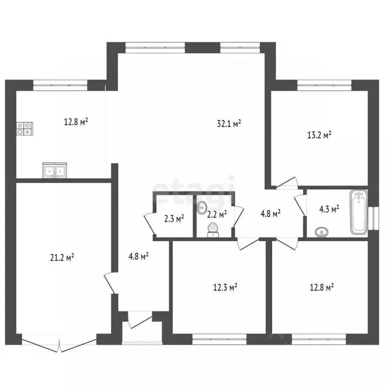Дом в Тюменская область, Тюменский муниципальный округ, д. Ушакова, ... - Фото 2