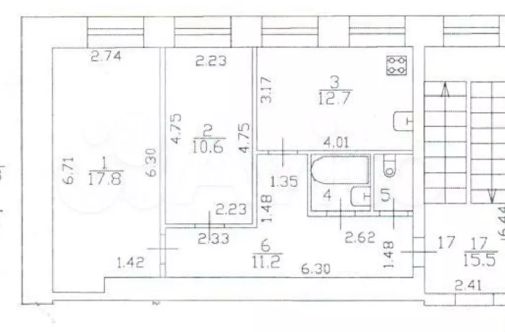 2-к. квартира, 56,1 м, 2/7 эт. - Фото 0