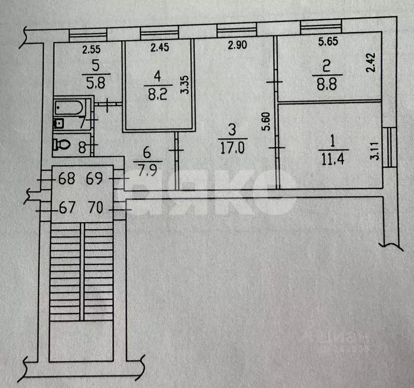 4-к кв. Московская область, Дедовск г. Истра муниципальный округ, ул. ... - Фото 2