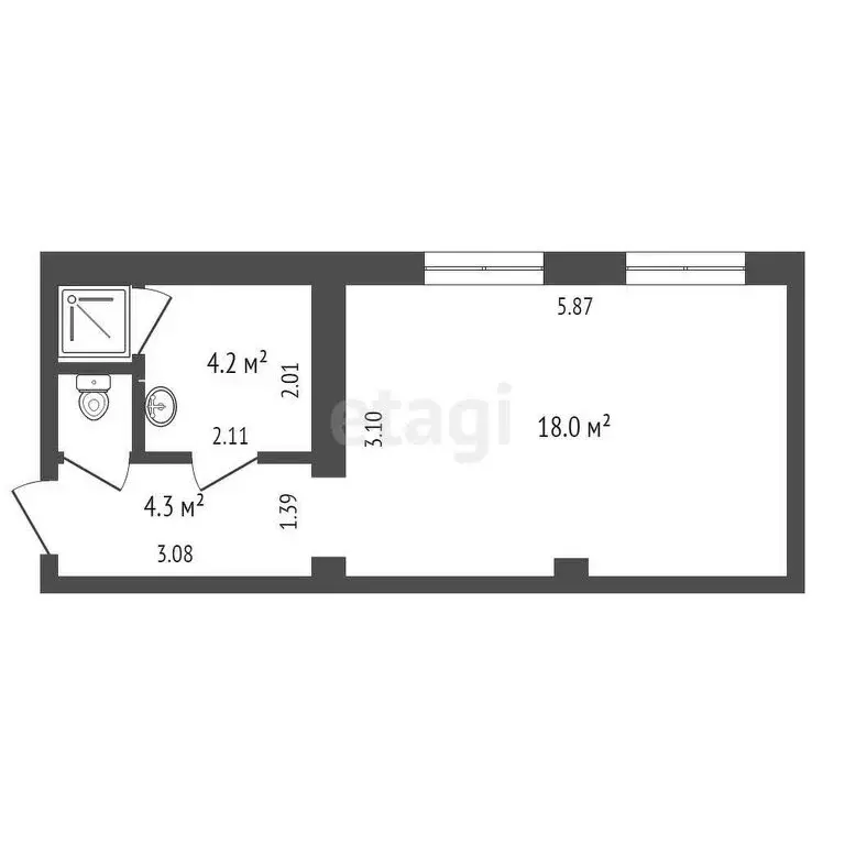Помещение свободного назначения (27.5 м) - Фото 1
