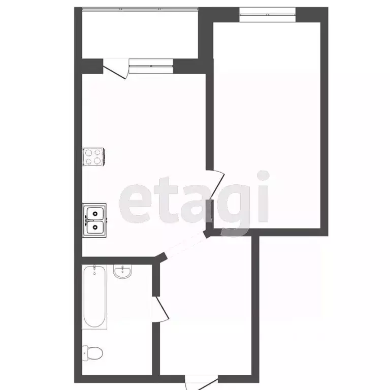 1-к кв. Тюменская область, Тюмень ул. Мельникайте, 36к2 (40.4 м) - Фото 1