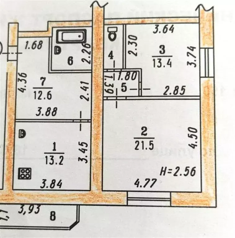 2-к кв. Омская область, Омск ул. 16-я Северная, 150к1 (71.4 м) - Фото 1