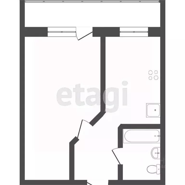 1-к кв. Тюменская область, Тюмень ул. Серова, 21 (31.0 м) - Фото 0