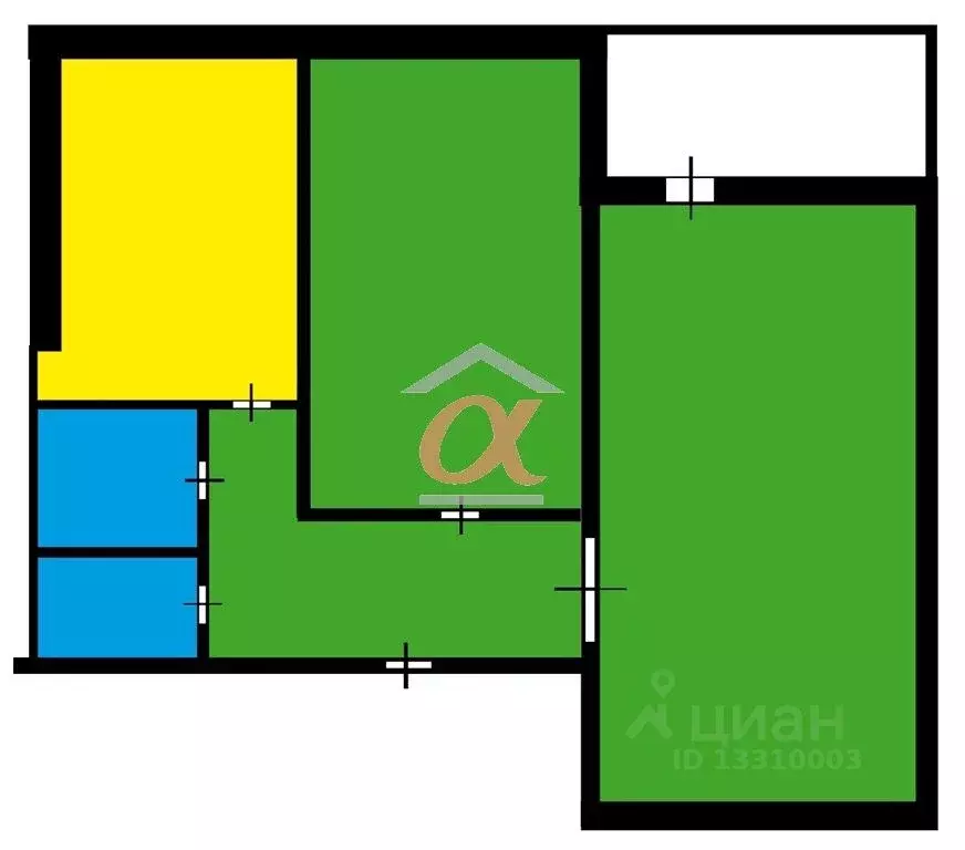 2-к кв. Кемеровская область, Кемерово Комсомольский просп., 39А (43.3 ... - Фото 2