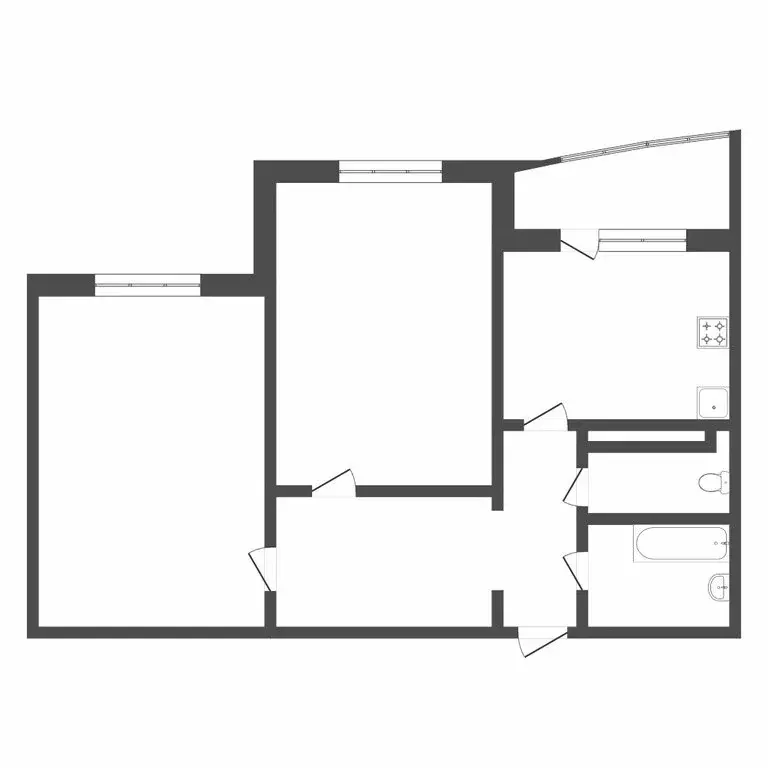 2-комнатная квартира: Тюмень, улица Николая Семёнова, 33к1 (63 м) - Фото 0